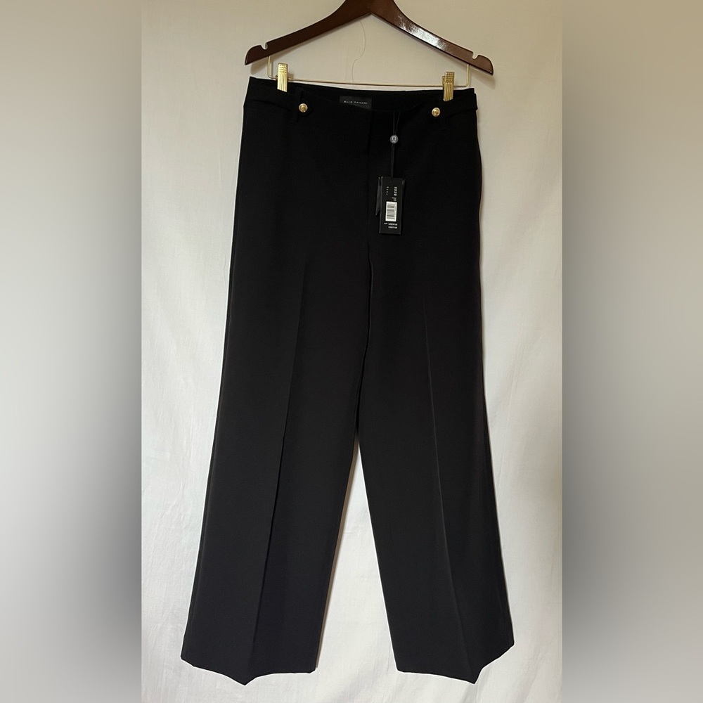 NWT- Ellie Tahari “The Darien” Wide Leg Classic Pants - Black - Sz 10